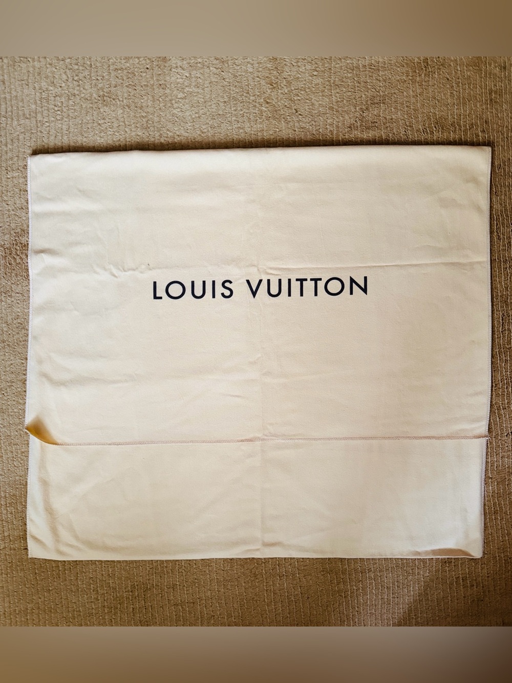 Louis Vuitton authentic large Dust Bag with Black Logo